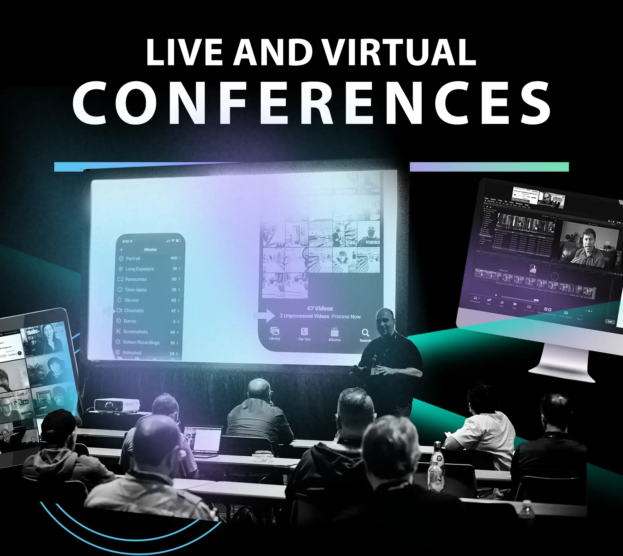 Live and Virtual Conferences - image collage