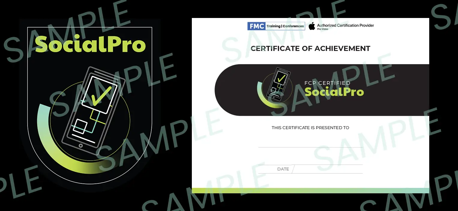 Sample of credential badge and certificate